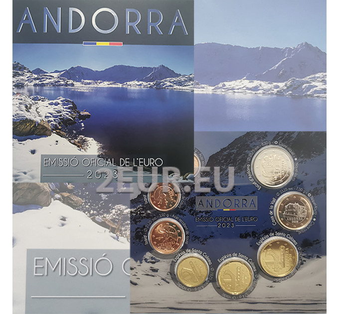 Andorra Euro müntide komplekt BU 2023 