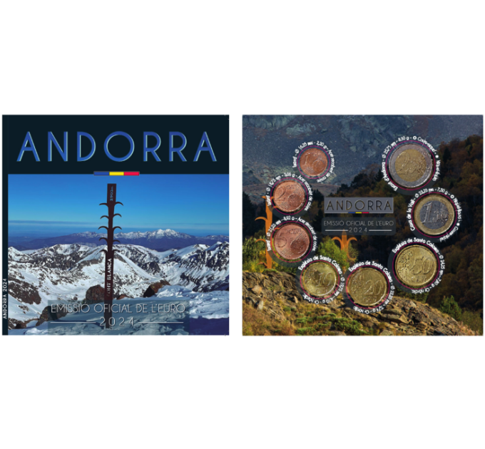 Andorra Euro müntide komplekt BU 2024