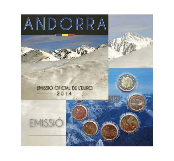 Andorra Euro müntide komplekt BU 2014