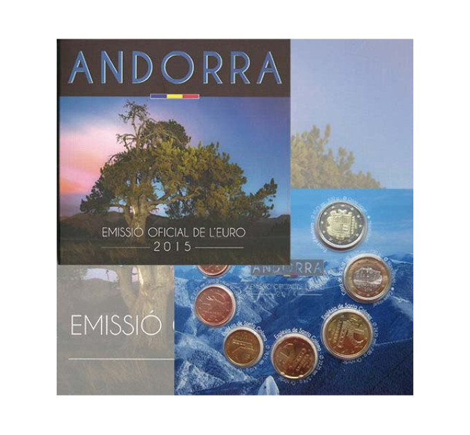 Andorra Euro müntide komplekt BU 2015
