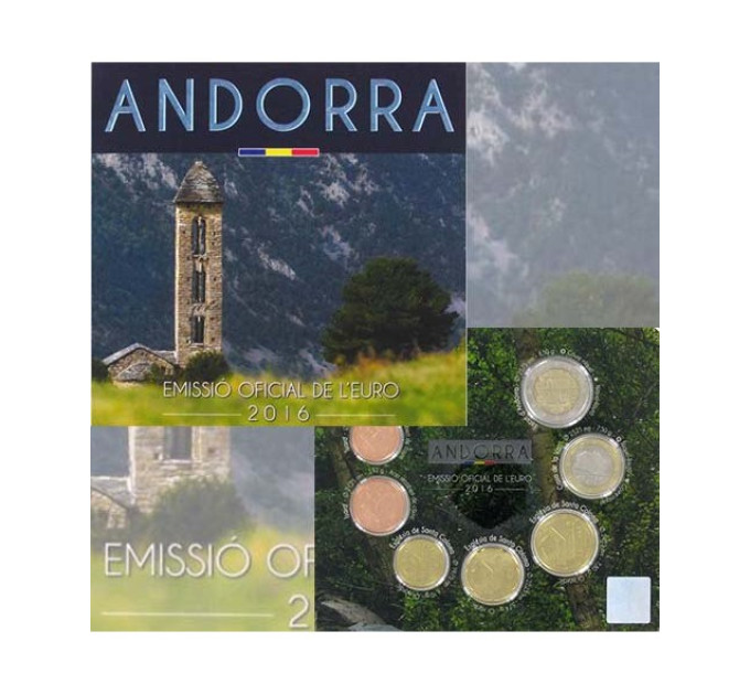 Andorra Euro müntide komplekt BU 2016
