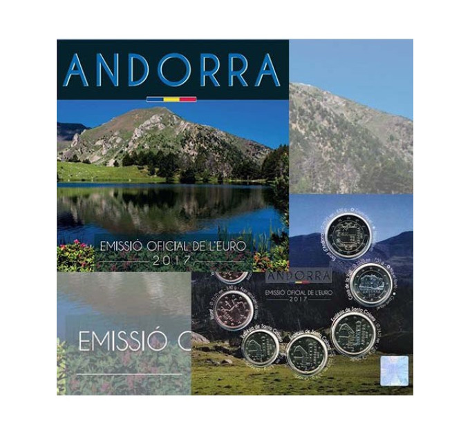 Andorra Euro müntide komplekt BU 2017