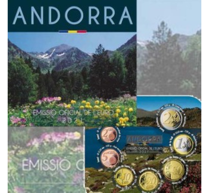 Andorra Euro müntide komplekt BU 2021 