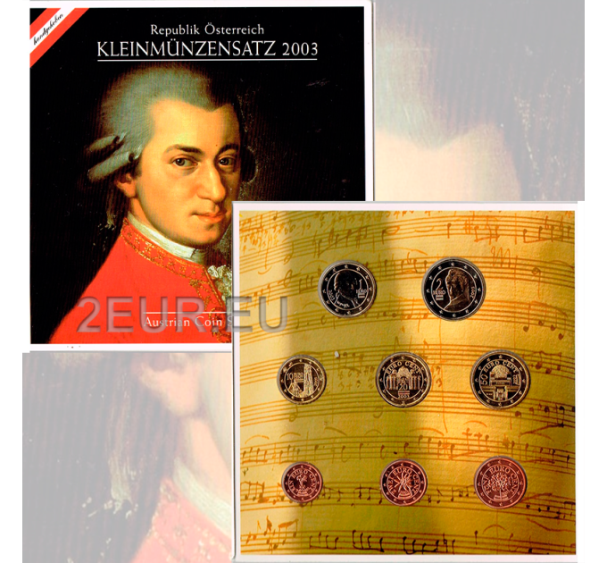 Austria Euromüntide komplekt BU 2003