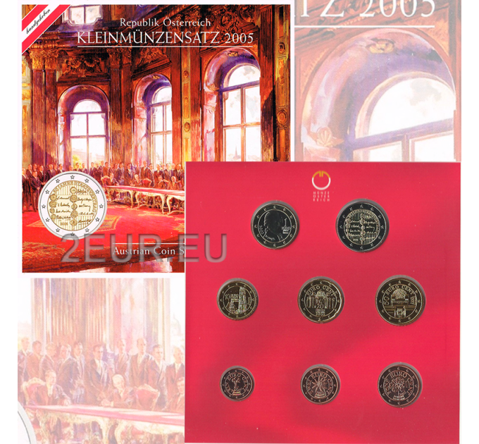 Austria Euromüntide komplekt BU 2005