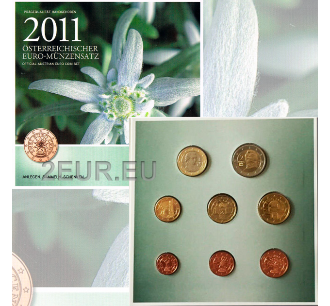Austria Euromüntide komplekt BU 2011