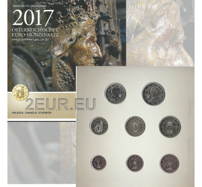 Austria Euromüntide komplekt BU 2017 - Friedrichsgrab