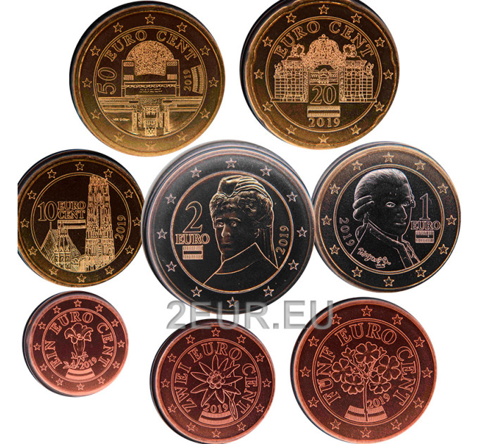 Austria UNC 2019 – euromüntide komplekt 