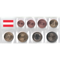 Austria euromüntide komplekt UNC 2023