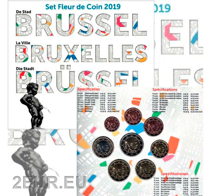 Belgium euro set BU 2019 - Brussels
