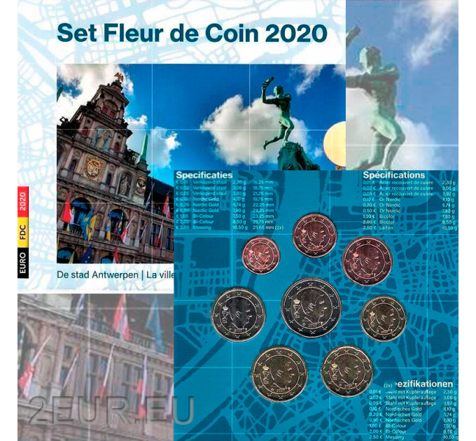Belgium euro komplekt BU 2020 - Antwerpen