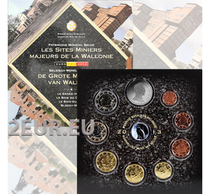 Belgium euro komplekt BU 2013 - Valloonia söekaevandused