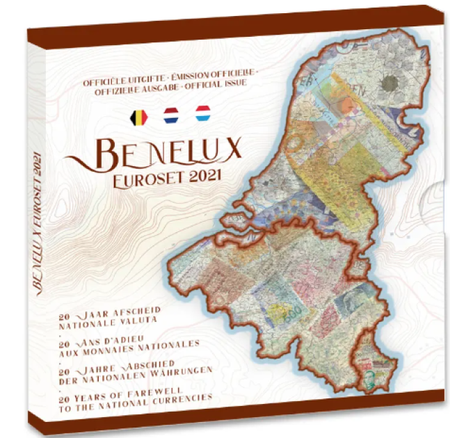 BENELUX euro komplekt BU 2021 – 20 aastat rahvusvaluuta kaotamisest Beneluxi riikides