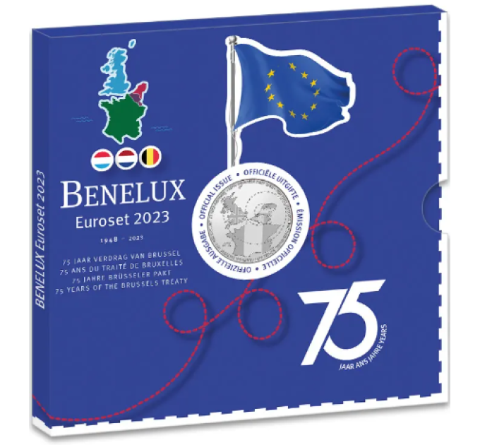 BENELUX euro komplekt BU 2023 – 75 aastat Brüsseli lepingust