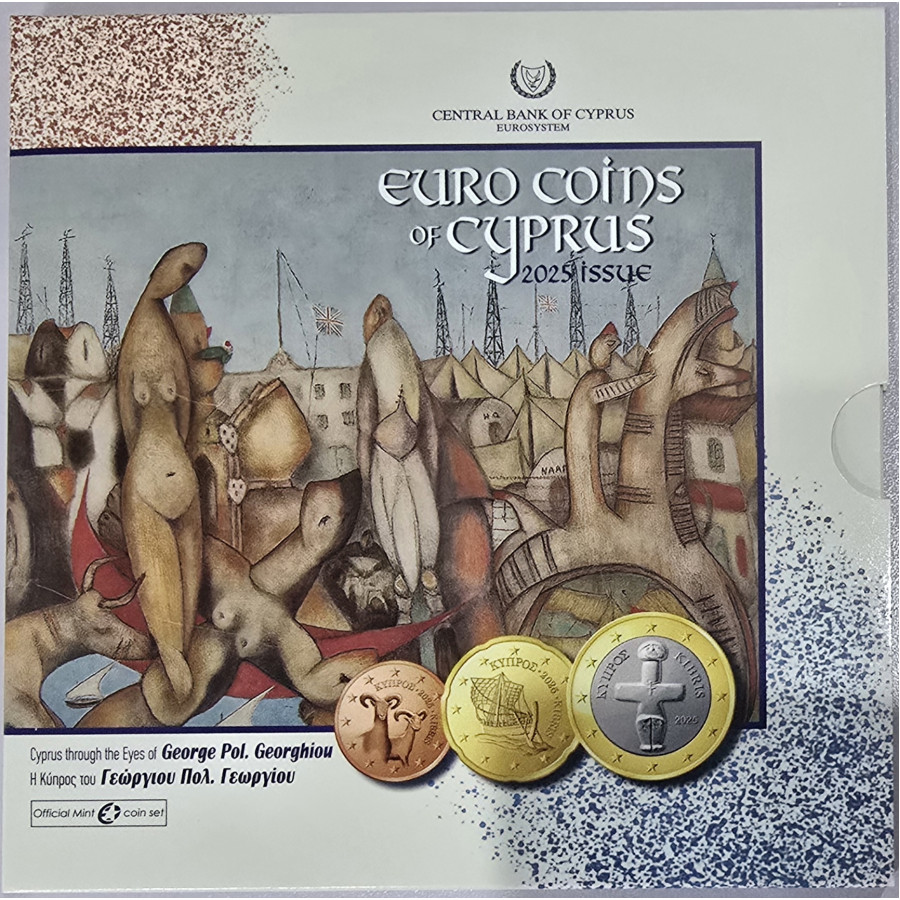 Küpros euro komplekt BU 2025 - Küpros George Pol. Georgiou silmade läbi Küpros euro komplekt BU 2025 - Küpros George Pol. Georgiou silmade läbi