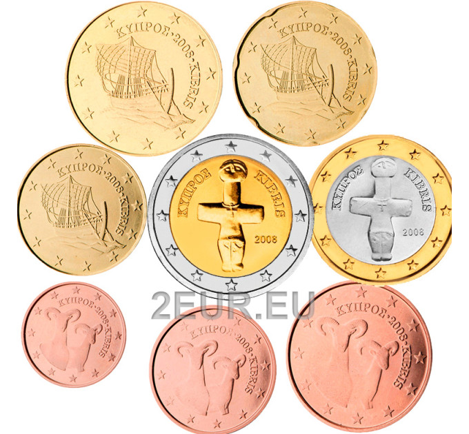 Küpros euro komplekt UNC 2008 