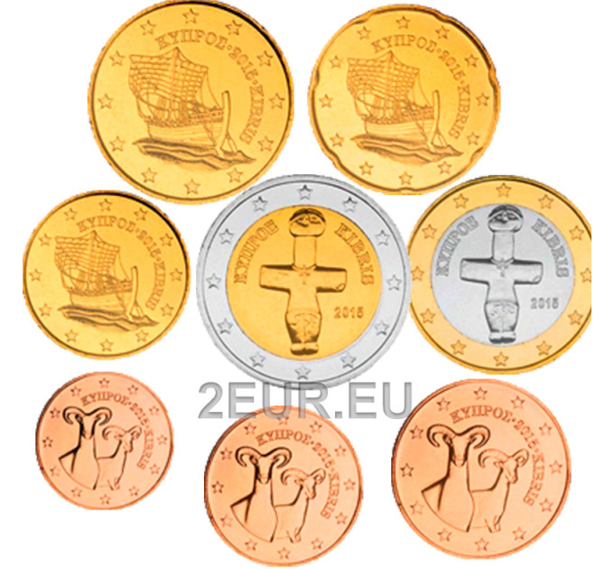 Küpros euro komplekt UNC 2015