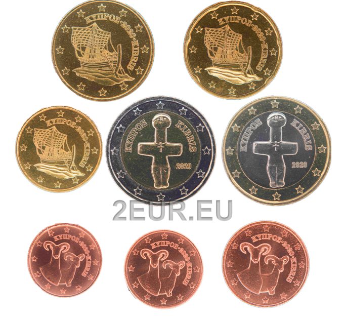 Küpros euro komplekt UNC 2020