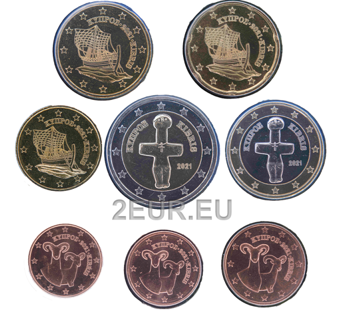 Küpros euro komplekt UNC 2021 