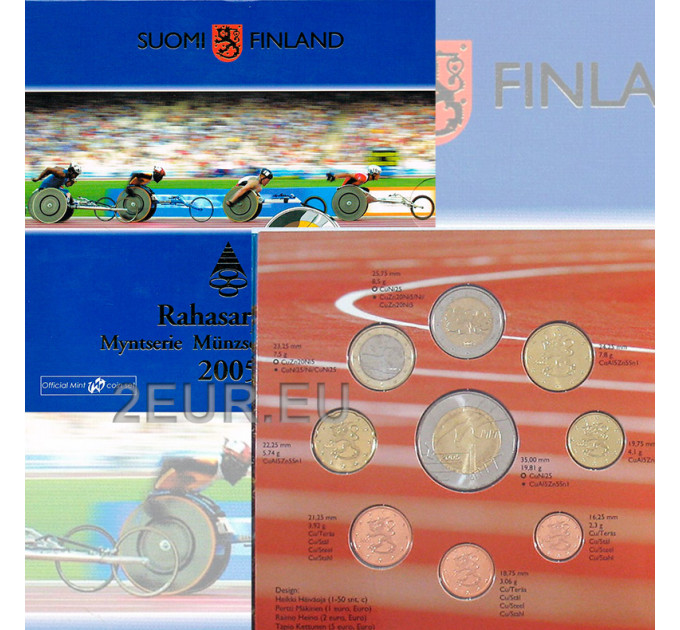Soome euro komplekt BU 2005 - 10. Kergejõustiku MM koos paraolümpiaga