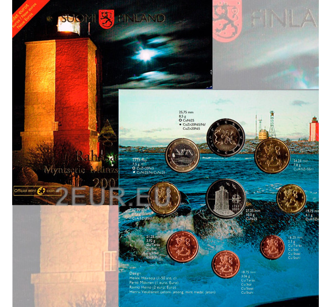 Finland euro set BU 2007 - Finnish Lighthouses - Utö