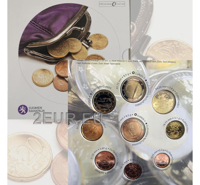 Soome euro komplekt BU 2014 - Euromündid
