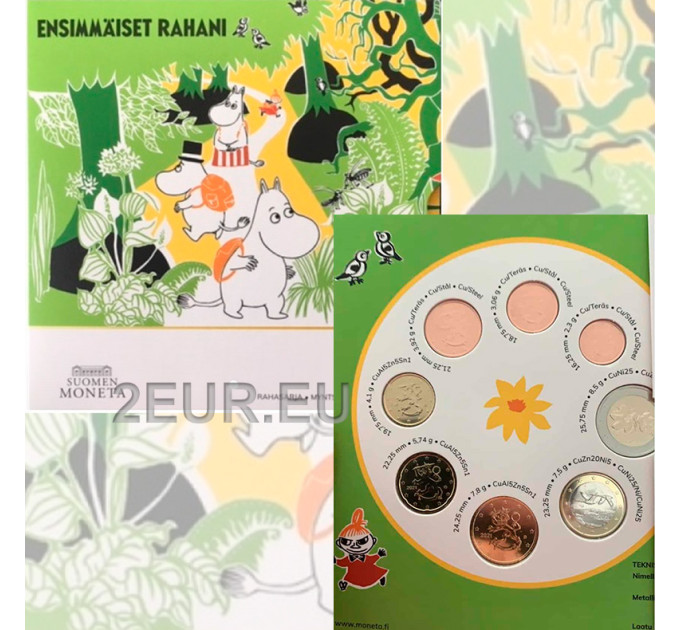 Finland euro set BU 2021 - Moomins
