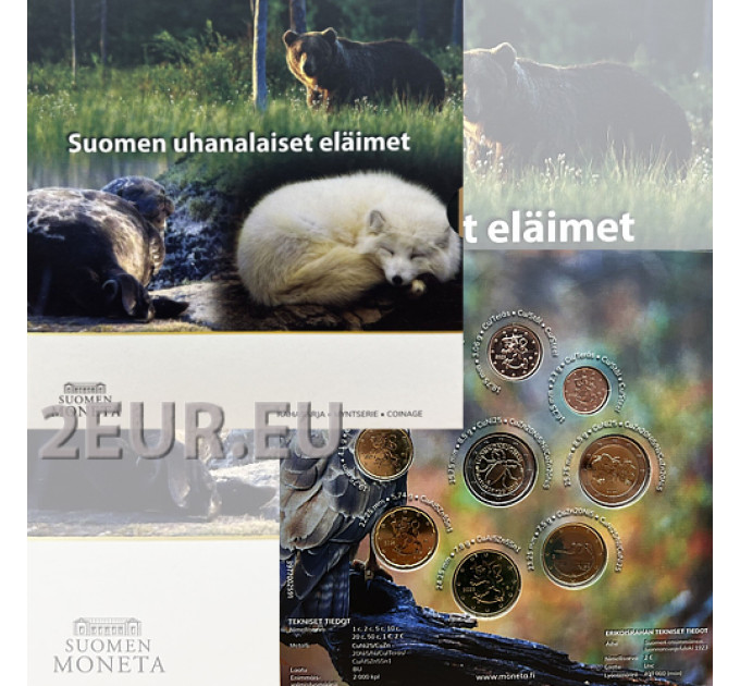 Soome euro komplekt BU 2023 - Ohustatud loomad