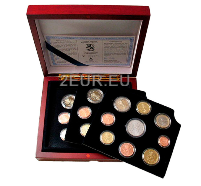 Финляндия набор евро монет PROOF 1999-2001