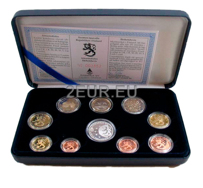 Soome Euromüntide komplekt PROOF 2004