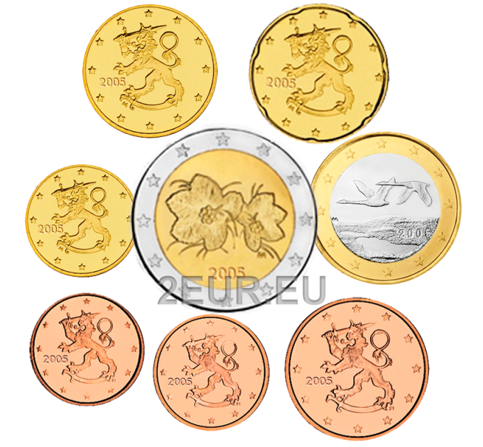 Soome UNC 2005 - Euromüntide komplekt
