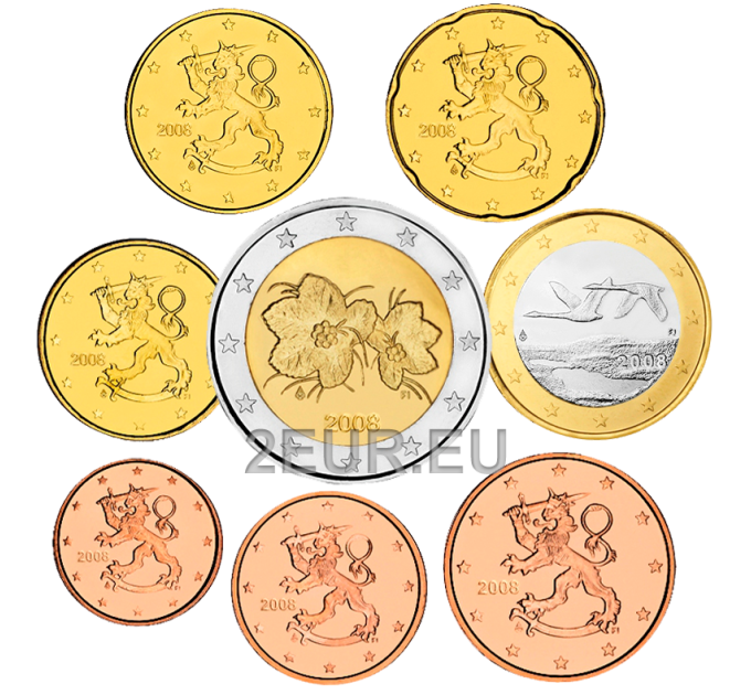 Soome UNC 2008 - Euromüntide komplekt