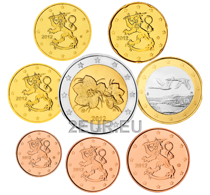 Soome UNC 2012 - Euromüntide komplekt