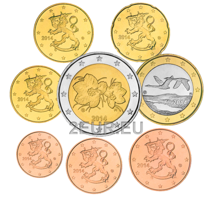 Soome UNC 2014 - Euromüntide komplekt