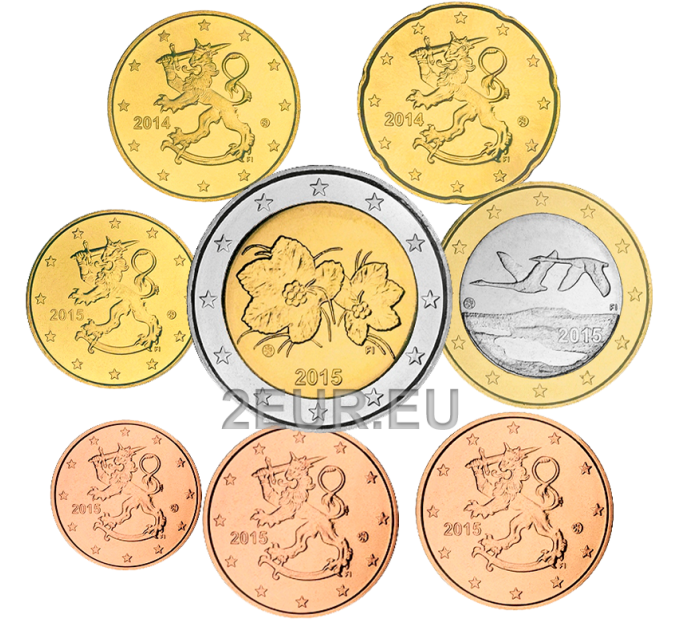 Soome UNC 2015 - Euromüntide komplekt