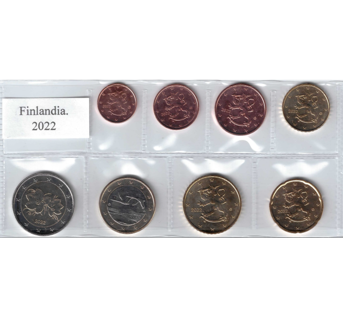 Soome UNC 2022 - Euromüntide komplekt