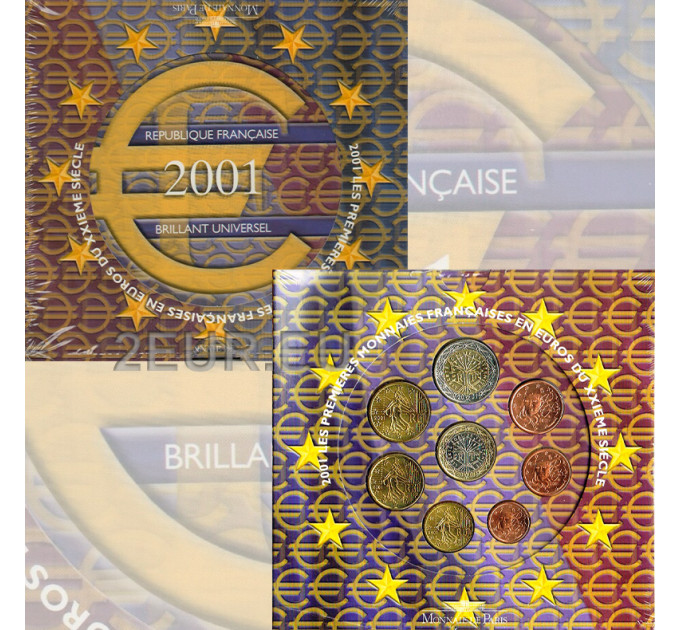 Prantsusmaa BU komplekt 2001 - Euromüntide komplekt