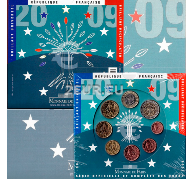 Prantsusmaa BU komplekt 2009 - Euromüntide komplekt