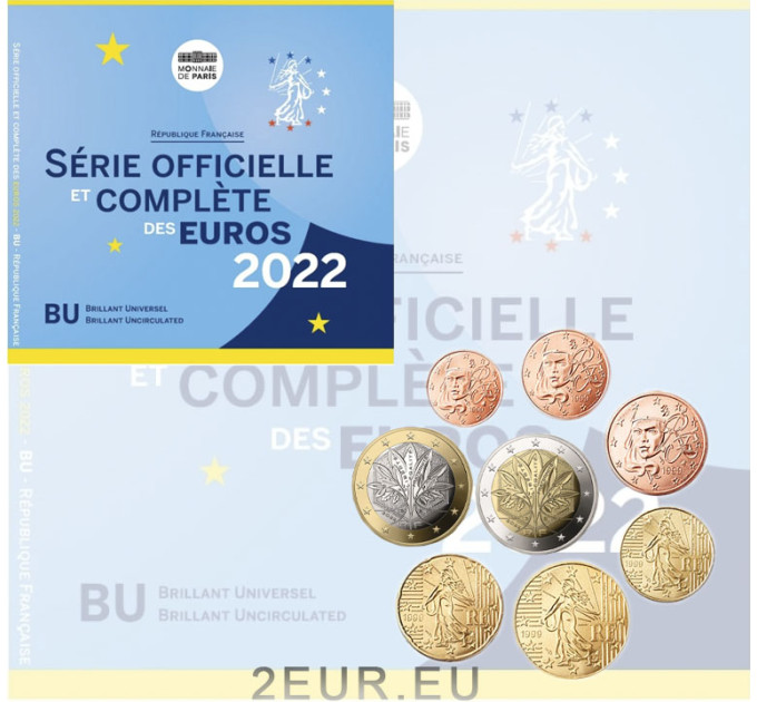 Prantsusmaa BU komplekt 2022 - Euromüntide komplekt