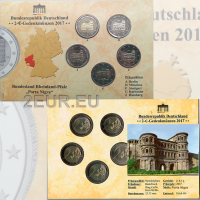 Germany 2 Euro coin set BU 2017 - Rhineland-Palatinate - ADFGJ