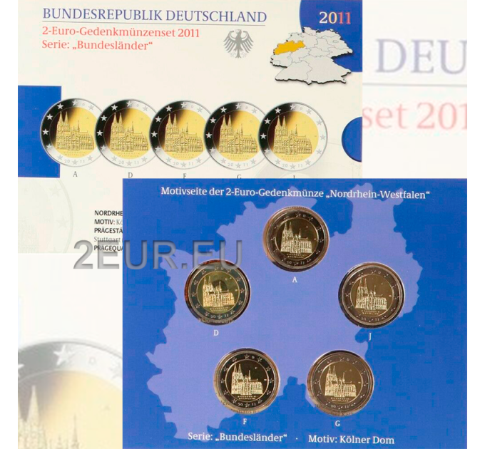 Saksamaa 2 euro proof 2011 – Nordrhein-Westfalen