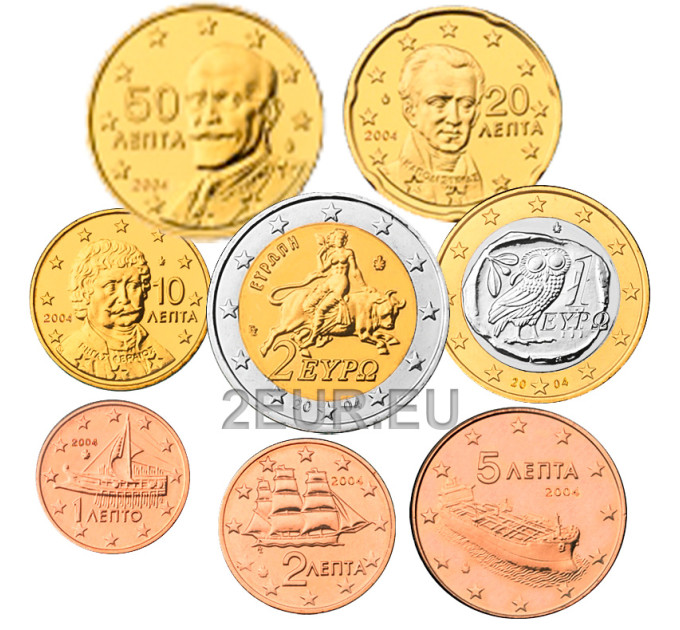 Kreeka euro komplekt UNC 2004