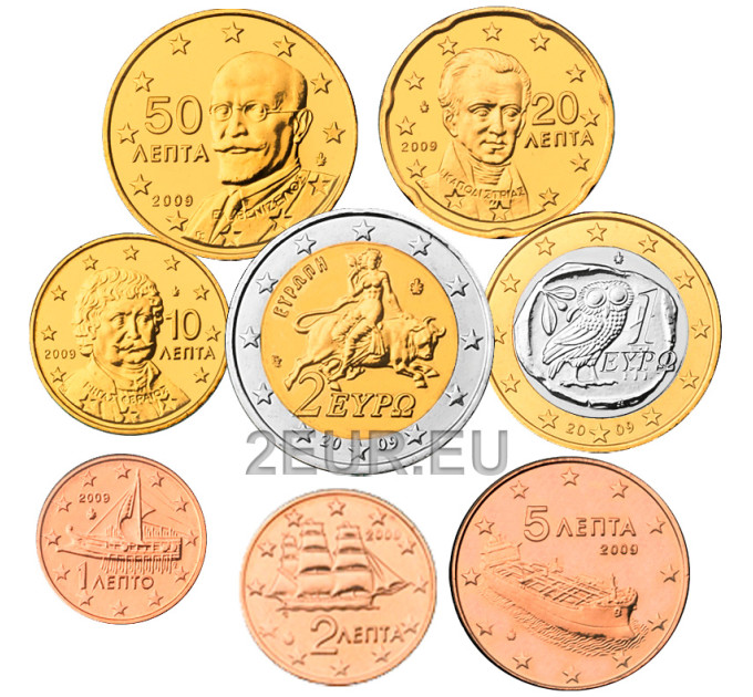 Kreeka euro komplekt UNC 2009