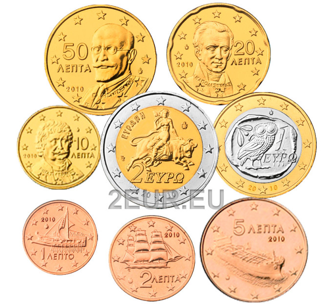 Kreeka euro komplekt UNC 2010 
