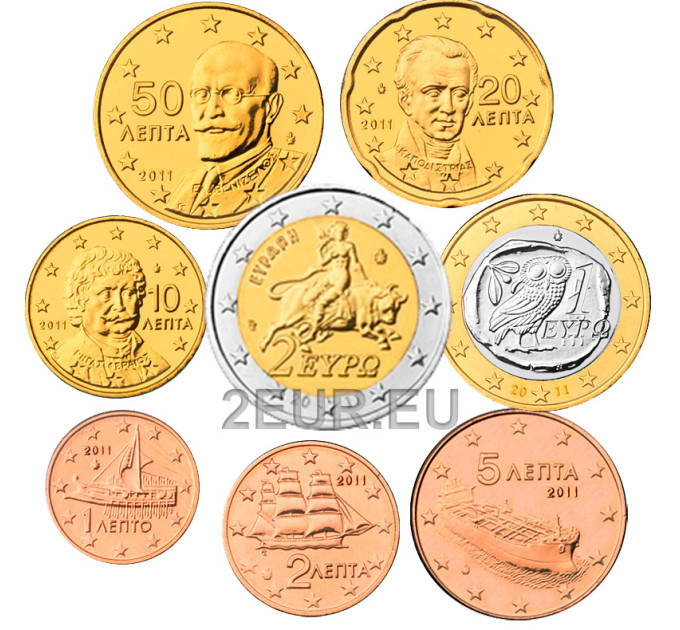 Kreeka euro komplekt UNC 2011