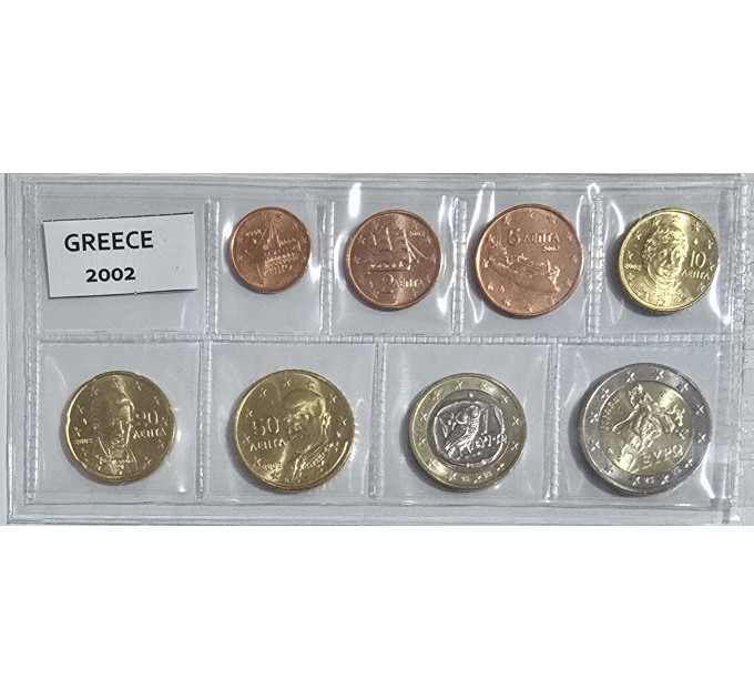 Kreeka euro komplekt UNC 2002