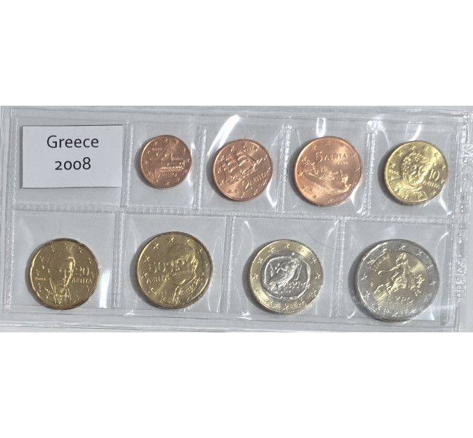 Kreeka euro komplekt UNC 2008
