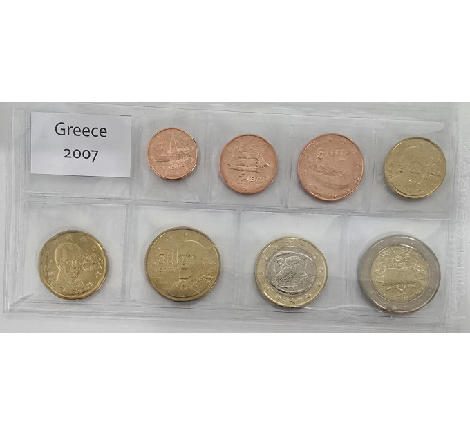 Kreeka euro komplekt UNC 2007