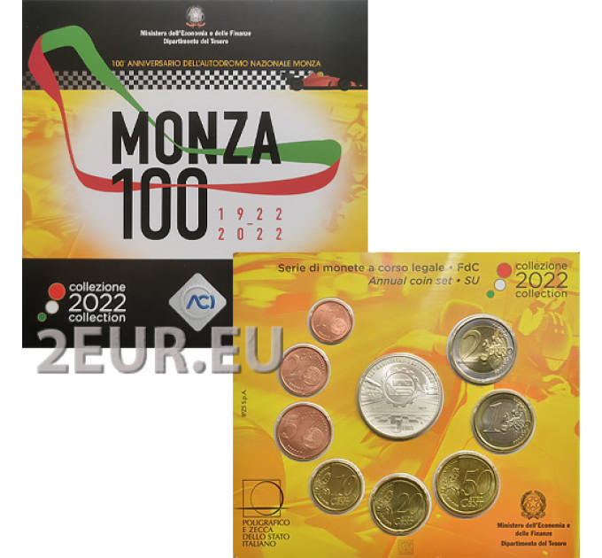 Itaalia 2022 – Eurokomplekt BU + hõbe - Autodromo Nazionale di Monza 100. aastapäev