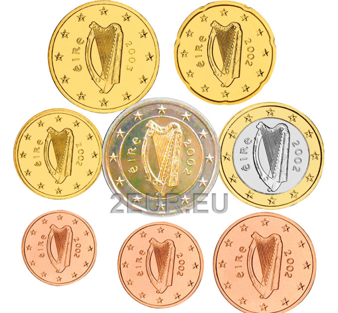 Iirimaa 2002 - Eurokomplekt UNC